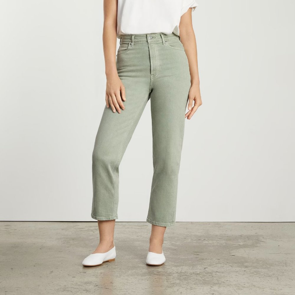 Everlane Way-High Jean Archroma Aqua Grey 28R NWT